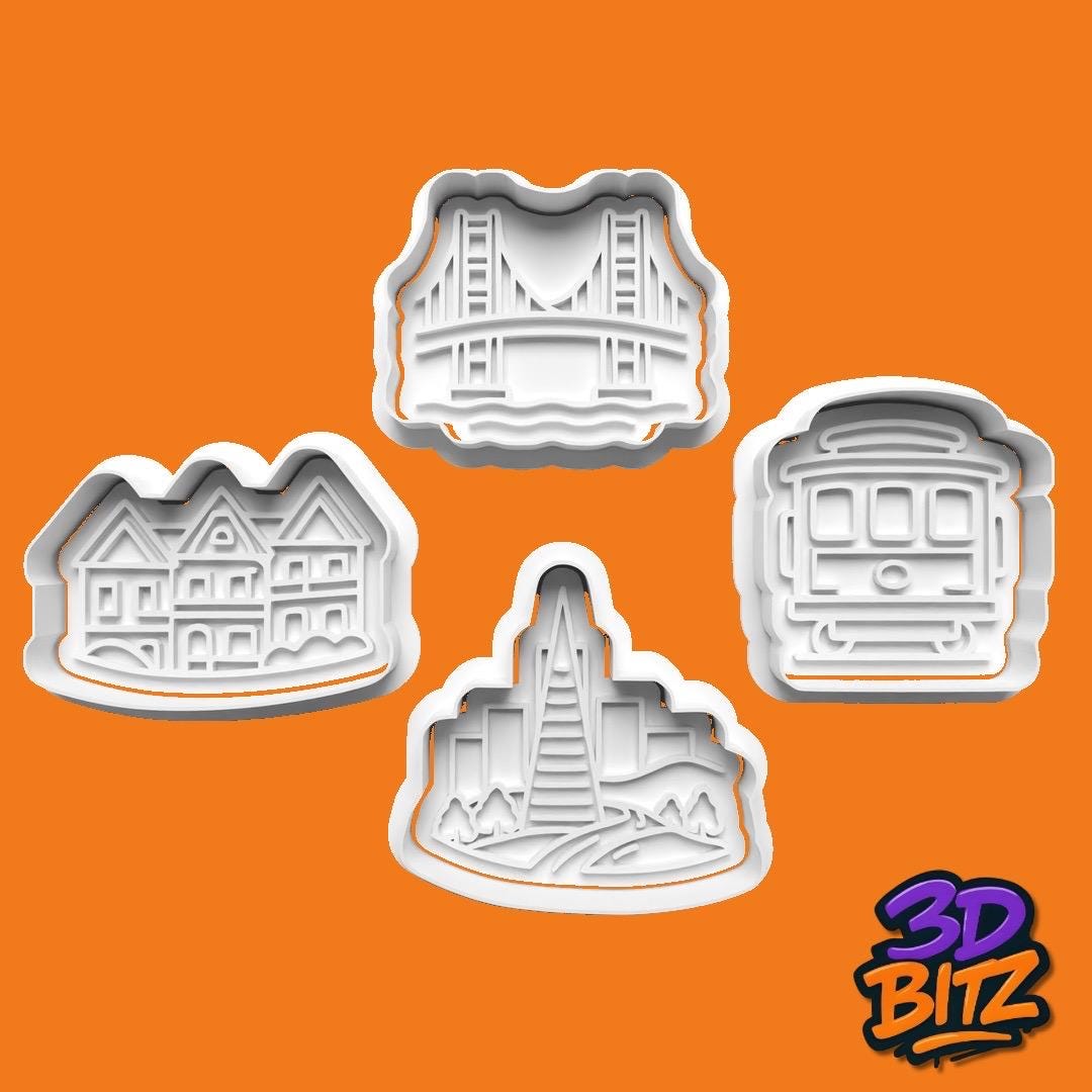 San Francisco Cookie Cutter & Embosser Set