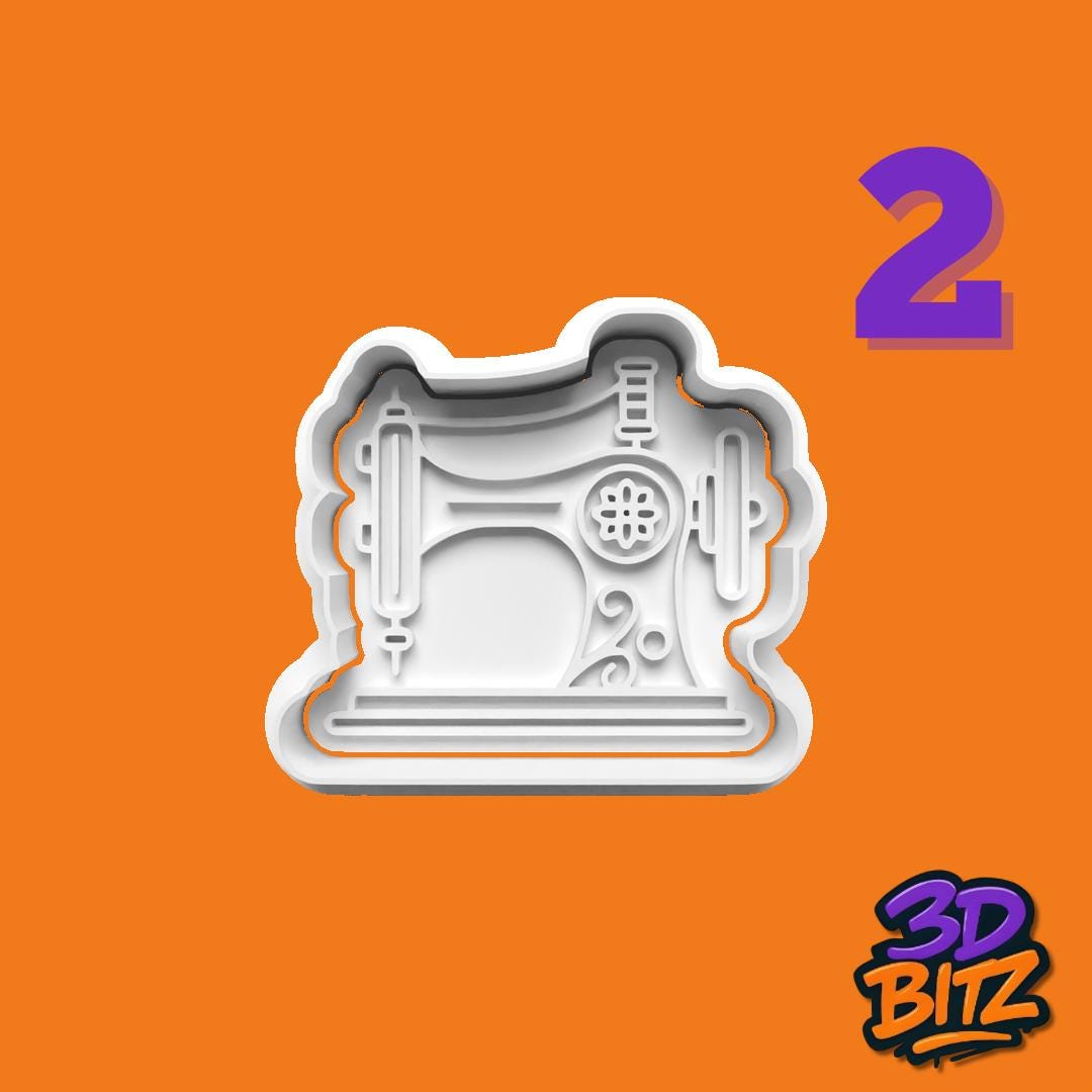 Sewing Cookie Cutter Set: 3D Printed Dressmaking Embossers Cookie Cutter & Embosser Set