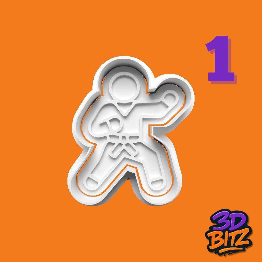 Martial Arts Cookie Cutter Set Cookie Cutter & Embosser Set
