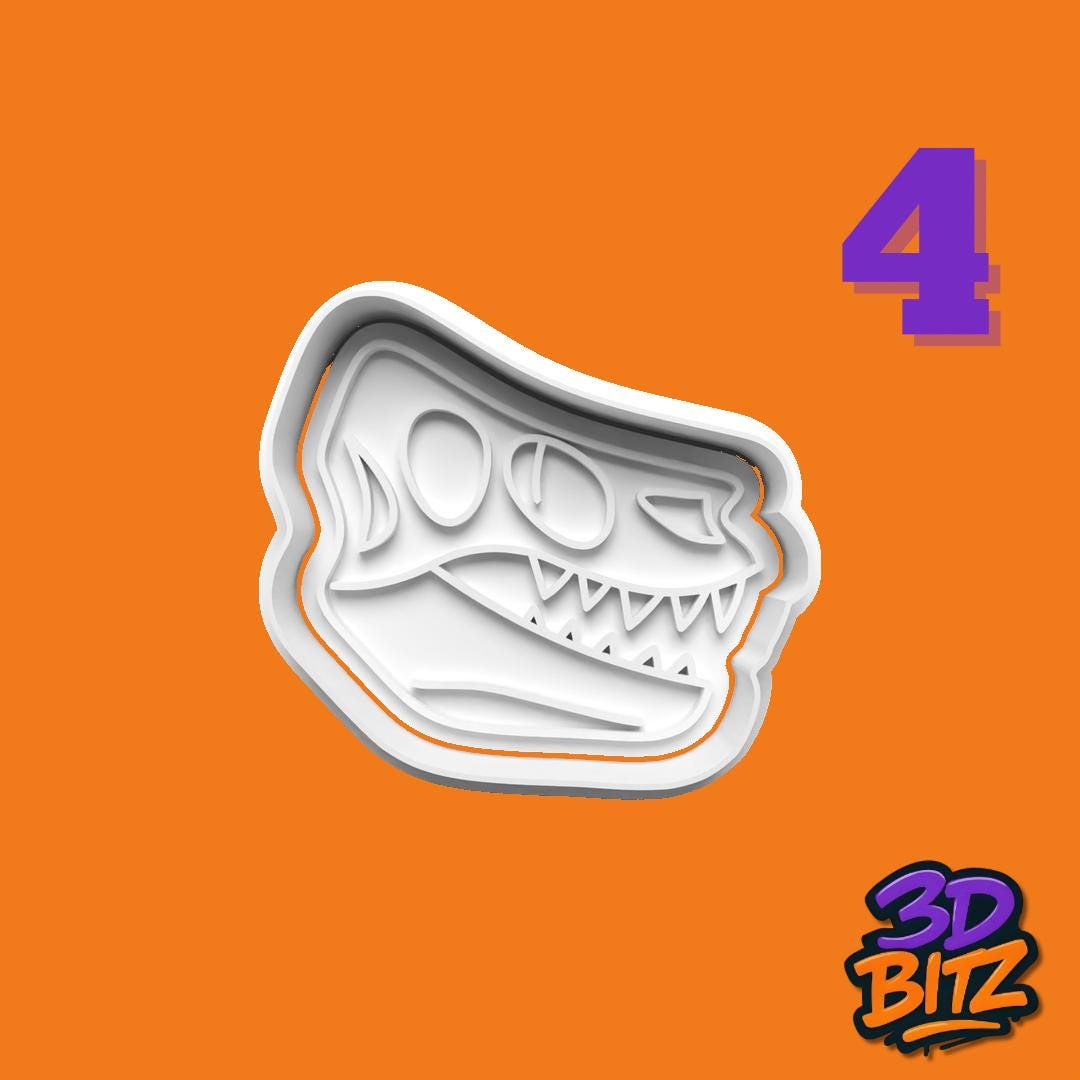 Dinosaur Cookie Cutter embosser Set Cookie Cutter & Embosser Set