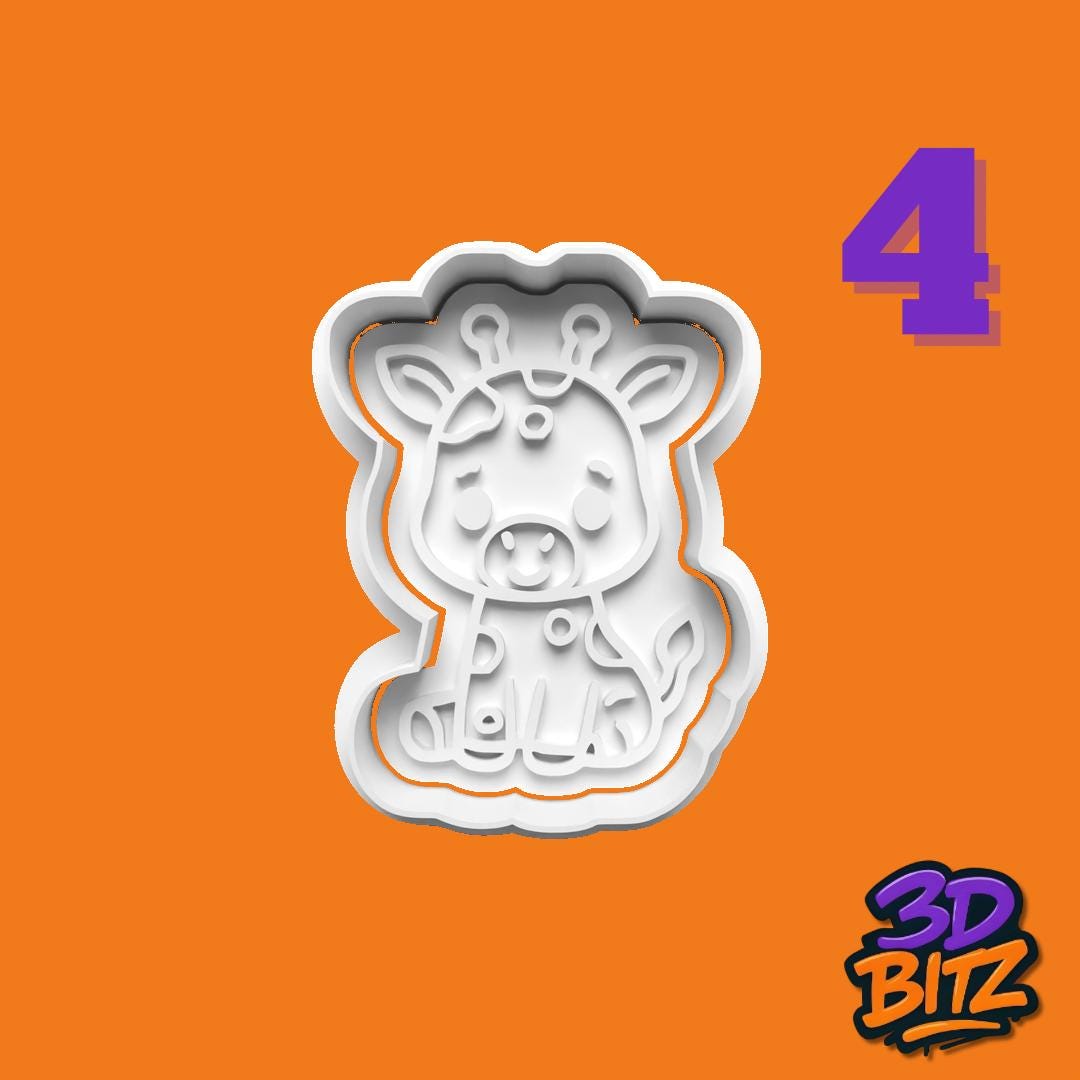 Safari Animals Cookie Cutter & Embosser Set