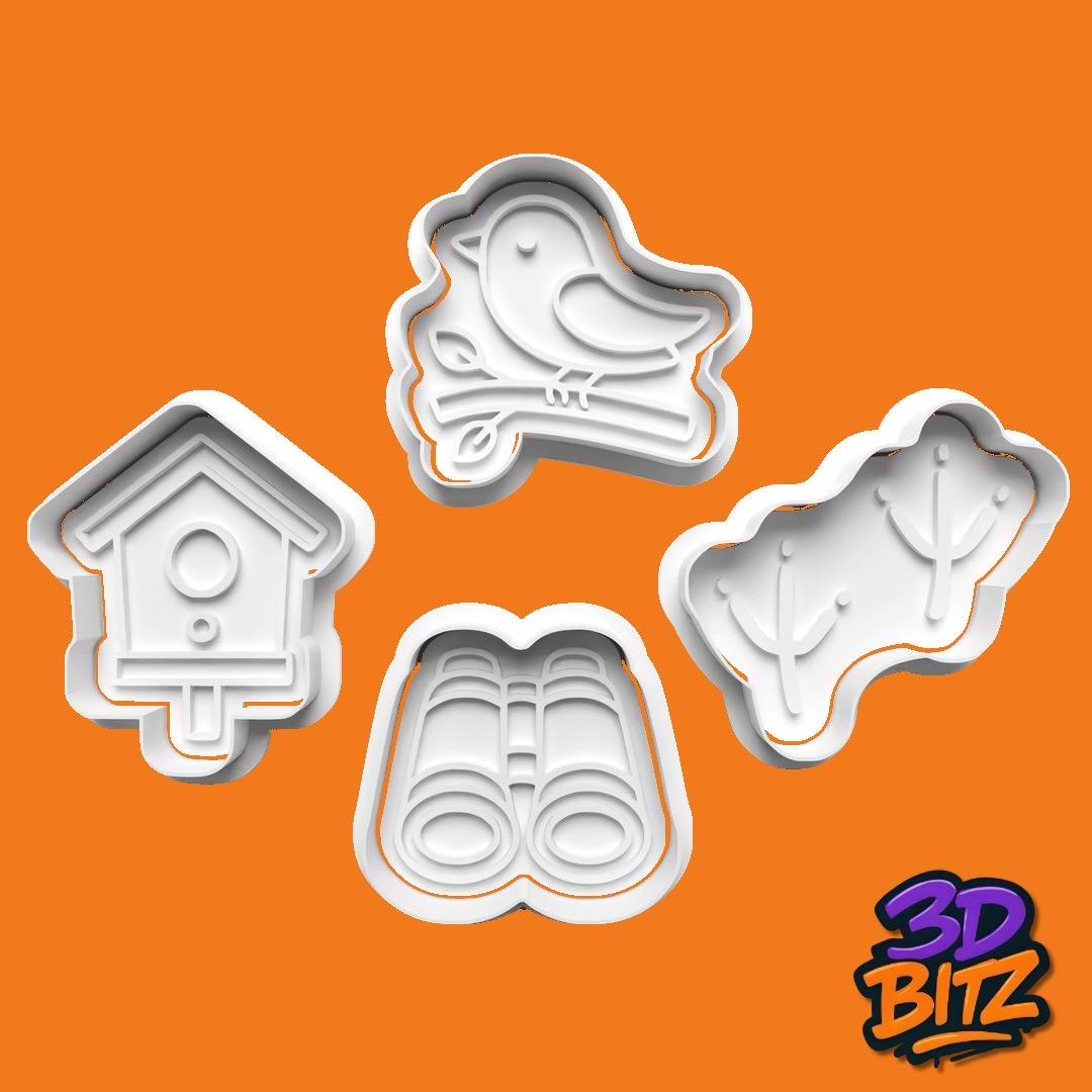 Bird Watching Cookie Cutter & Embosser Set