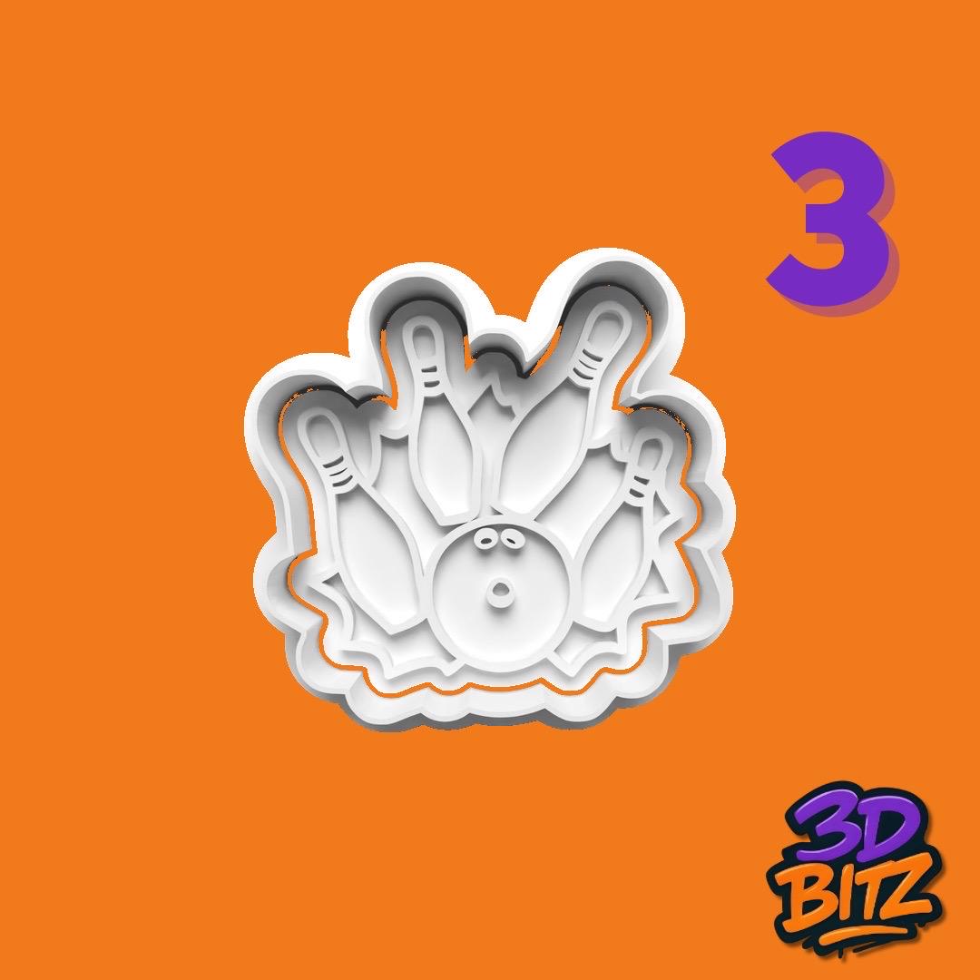 Bowling Cookie Cutter & Embosser Set
