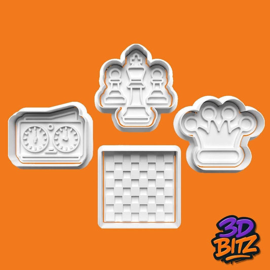 Chess Cookie Cutter & Embosser Set