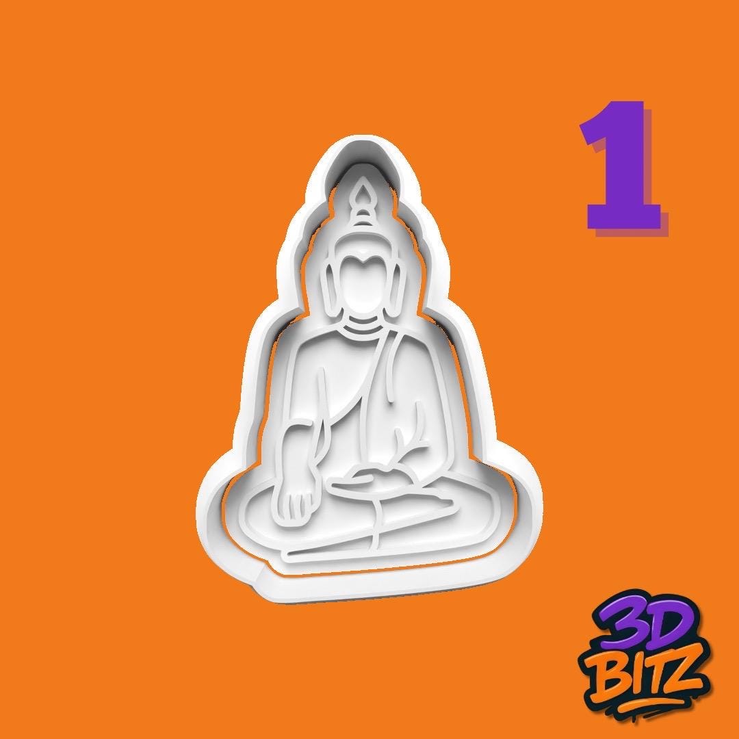 Spiritual buddhism meditation Symbols Cookie Cutter & Embosser Set