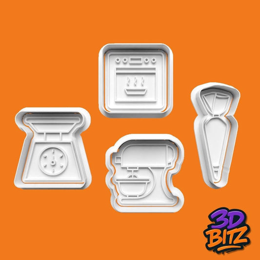 Baking Equipment Cookie Cutter & Embosser Set