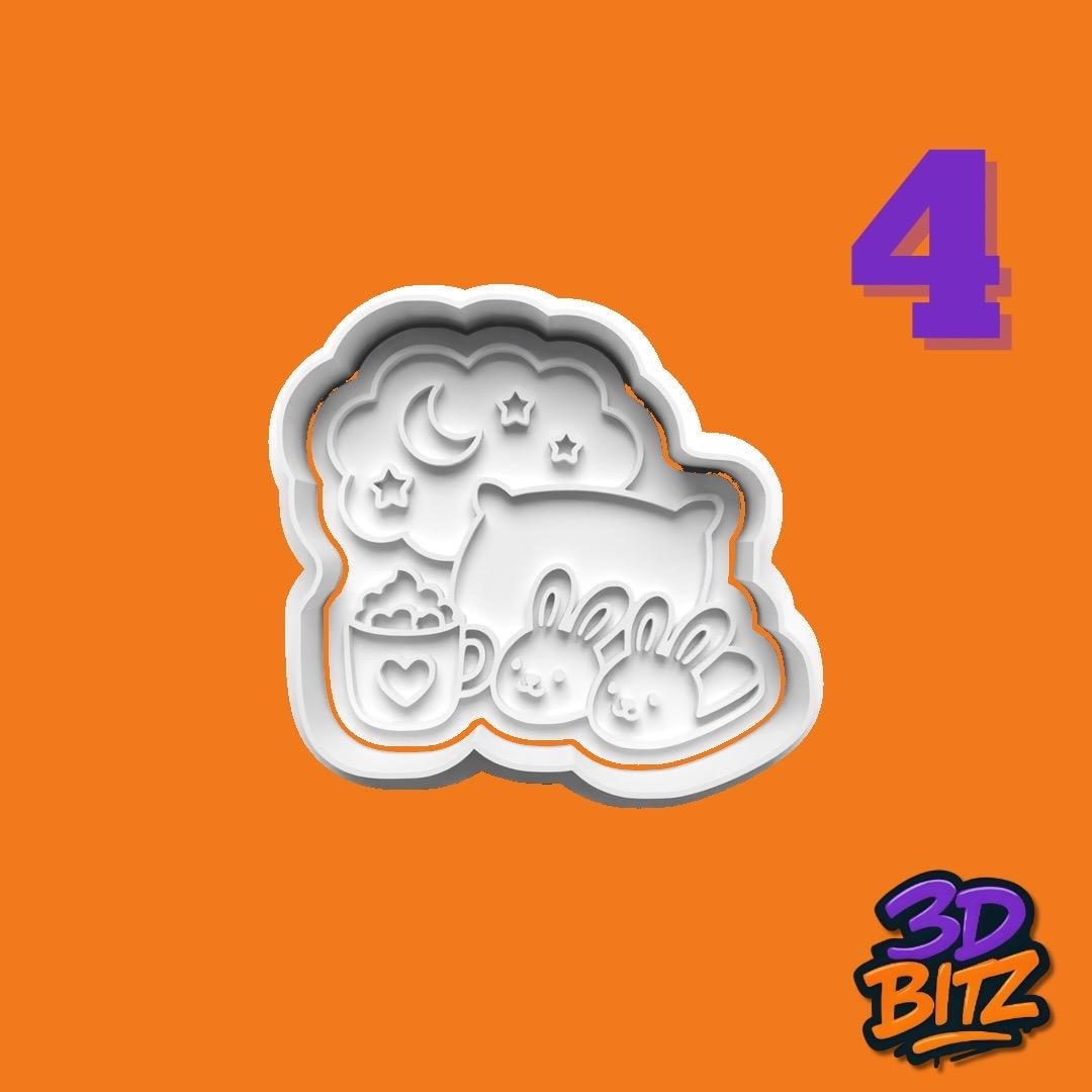 Sleepover & Pyjama Party Cookie Cutter & Embosser Set