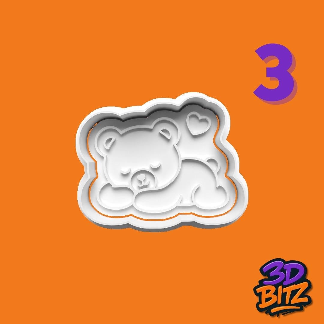 Teddy Bear Cookie Cutter & Embosser Set
