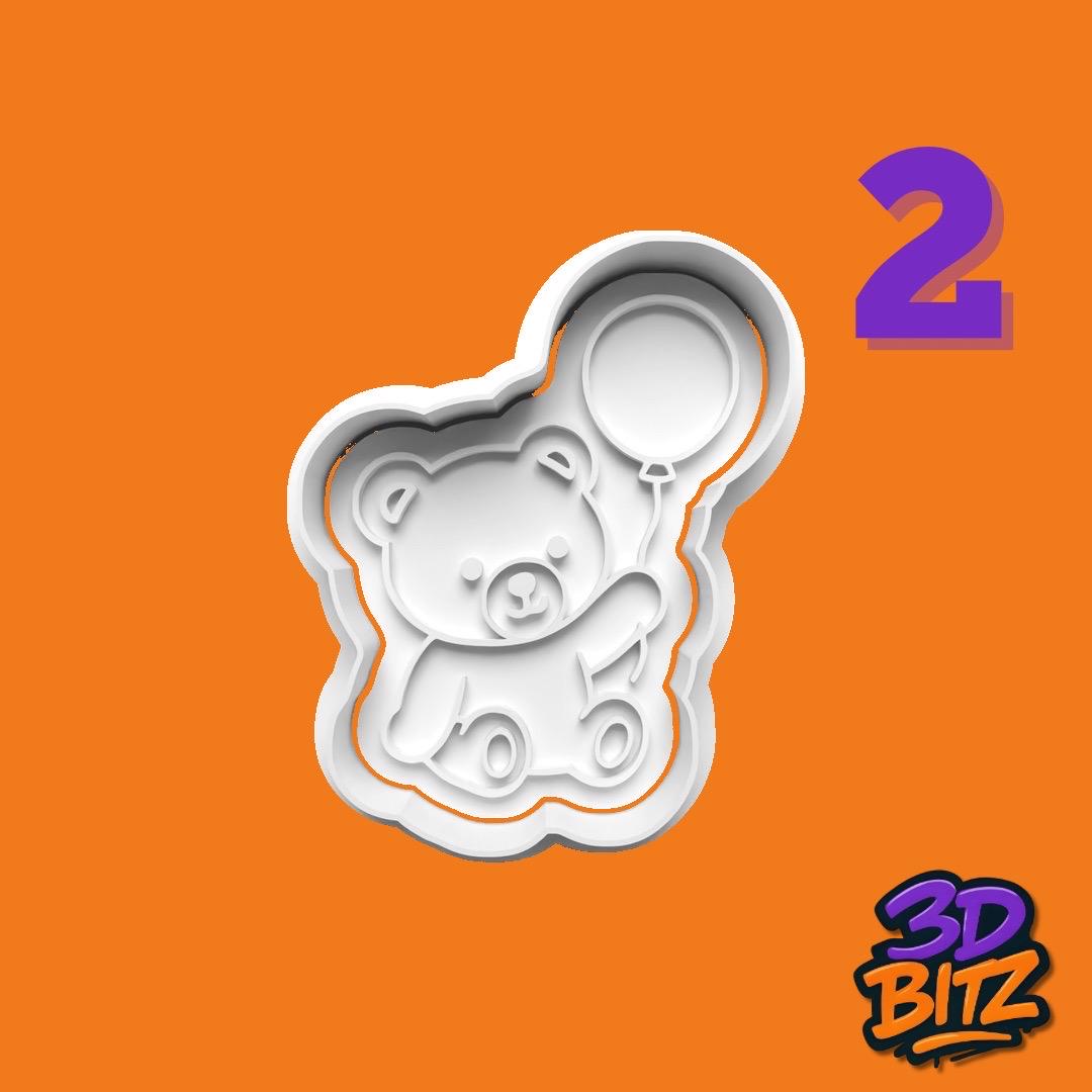 Teddy Bear Cookie Cutter & Embosser Set