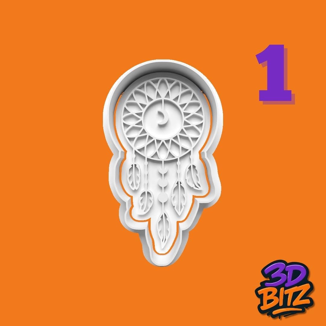 Dreamcatcher boho Cookie Cutter & Embosser Set