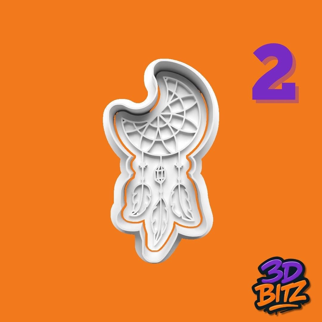 Dreamcatcher boho Cookie Cutter & Embosser Set