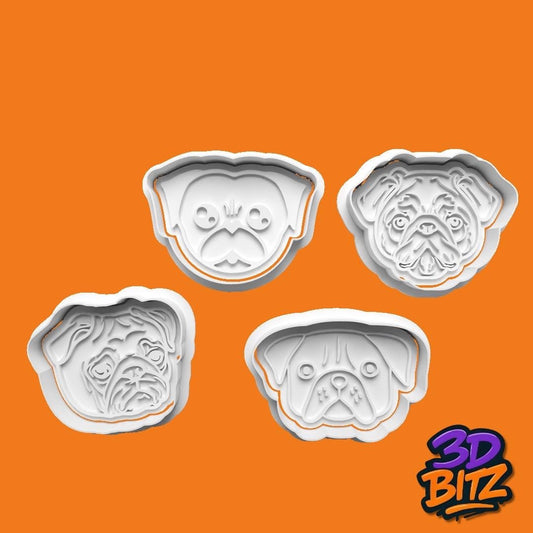 Pug Cookie Cutter & Embosser Set