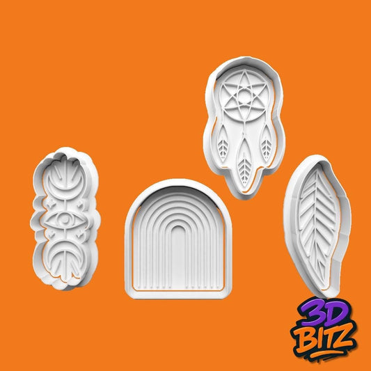 Boho Cookie Cutter & Embosser Set