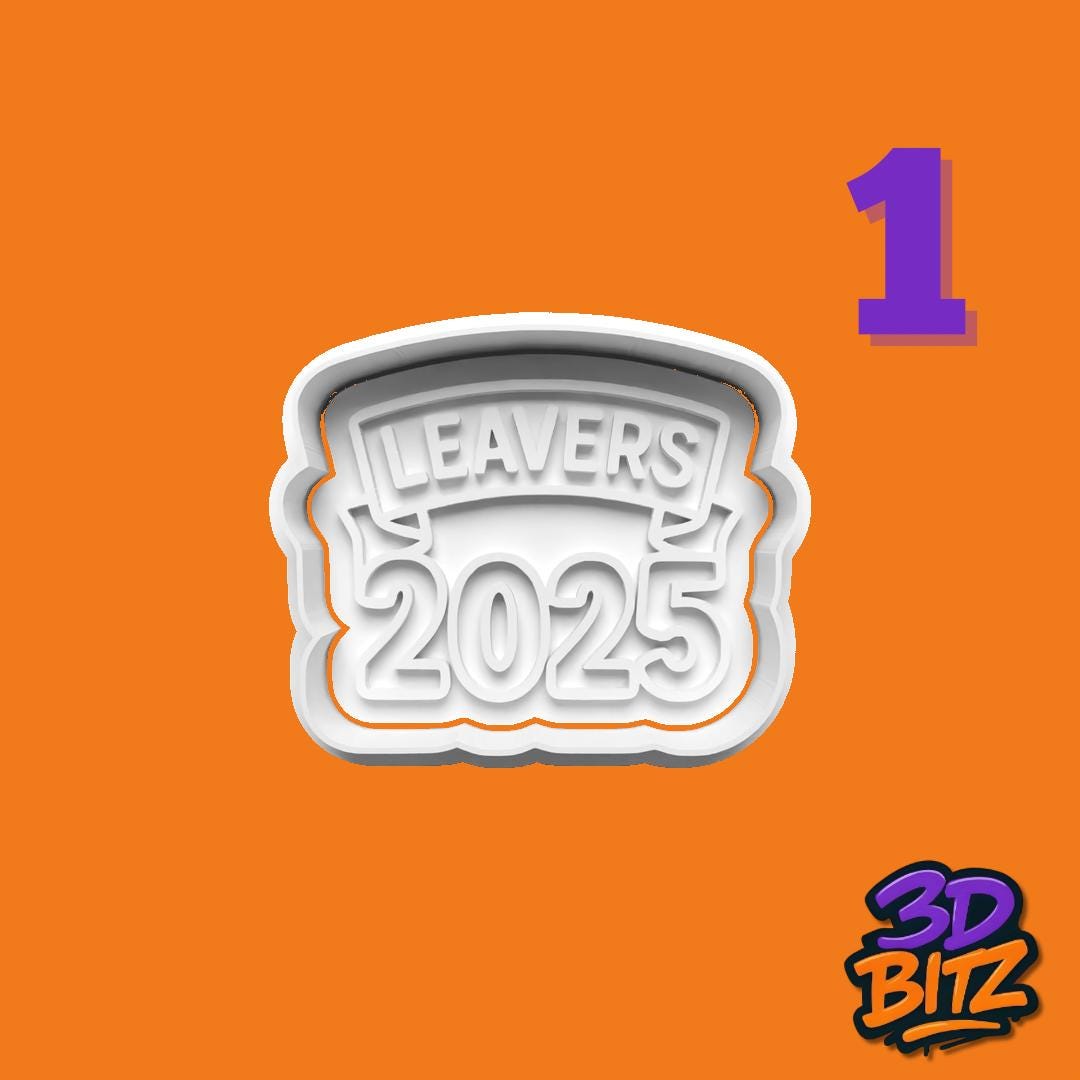 Class of 2025 Graduation Cookie Cutters| Leavers 2025 Biscuit Embossers| School Leaver Gift Cookie Cutter & Embosser Set