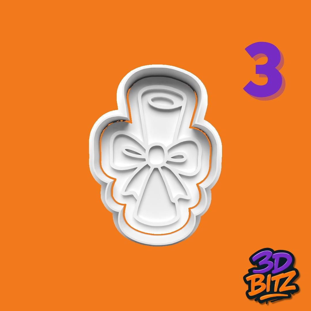 Class of 2025 Graduation Cookie Cutters| Leavers 2025 Biscuit Embossers| School Leaver Gift Cookie Cutter & Embosser Set