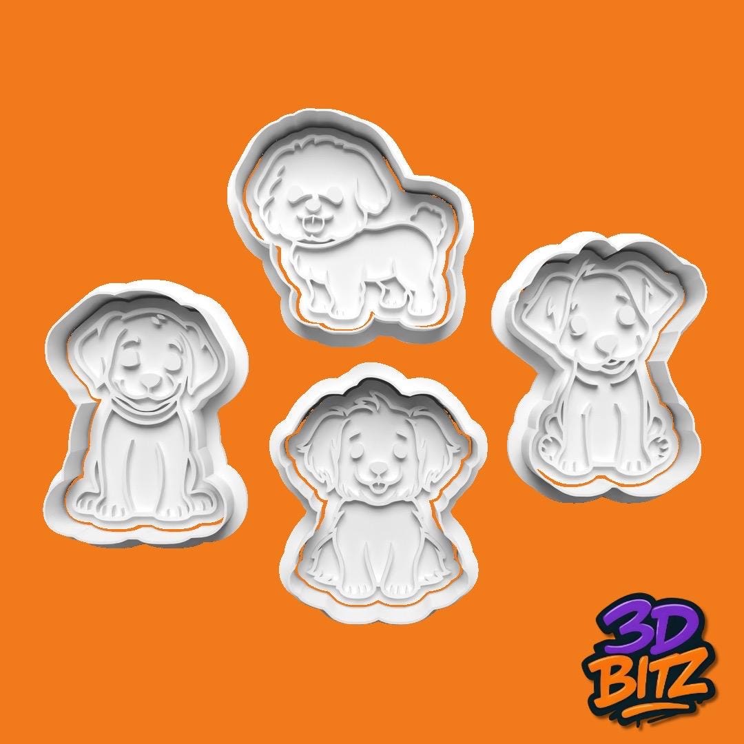 Cute Puppy Cookie Cutter & Embosser Set