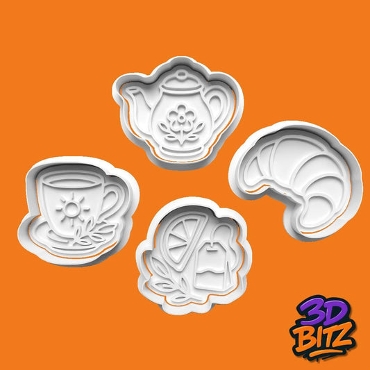 Tea Party Cookie Cutter Set Cookie Cutter & Embosser Set