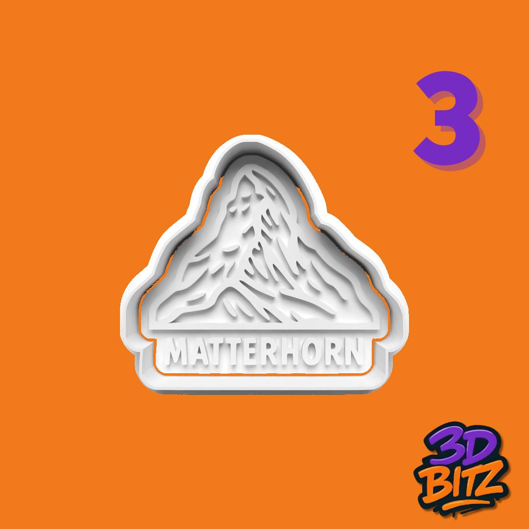 Mountain Cookie Cutter Set: Everest, K2, Kilimanjaro, Matterhorn Cookie Cutter & Embosser Set