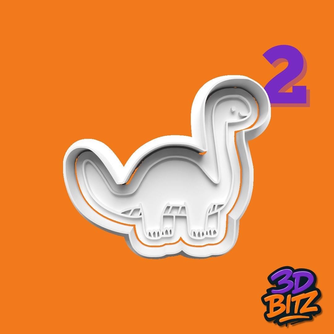 Dinosaur child Cookie Cutter & Embosser Set