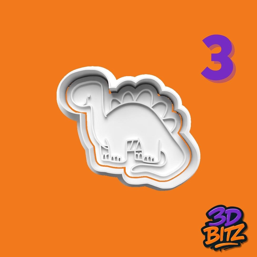 Dinosaur child Cookie Cutter & Embosser Set