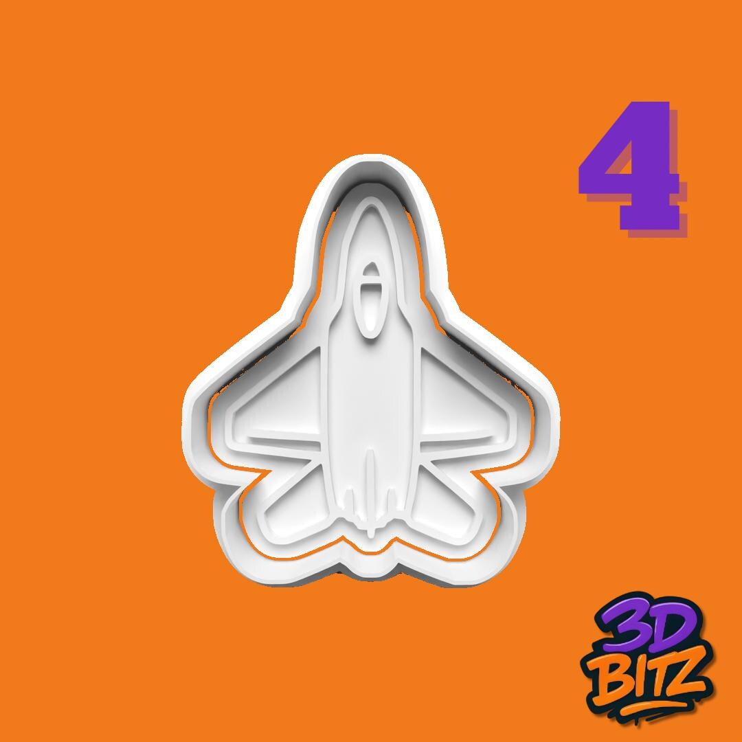 Jet Fighter Cookie Cutter Set Cookie Cutter & Embosser Set