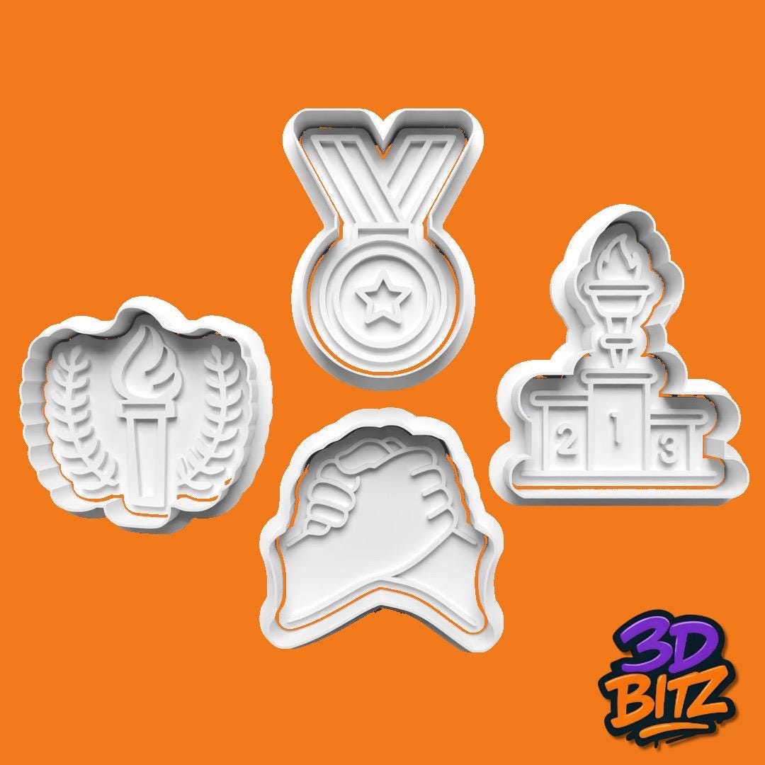 Sports Award Olympic sports Cookie Cutter & Embosser Set
