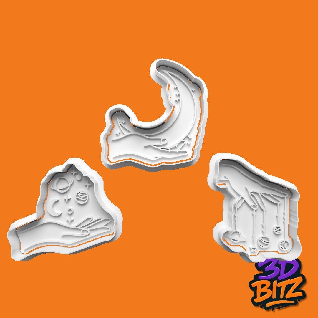 Astrology & Celestial Cookie Cutter & Embosser Set