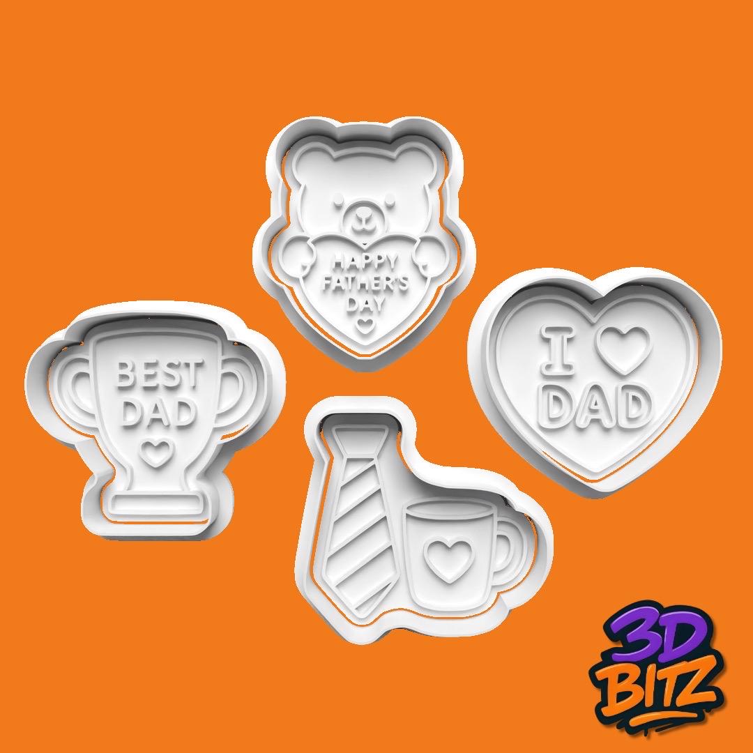 Father’s Day Cookie Cutter & Embosser Set
