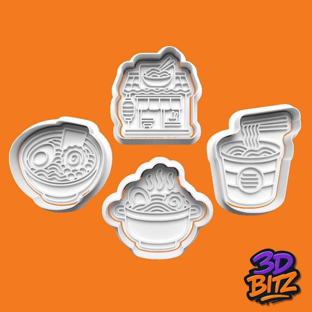 Ramen & Noodles Cookie Cutter & Embosser Set