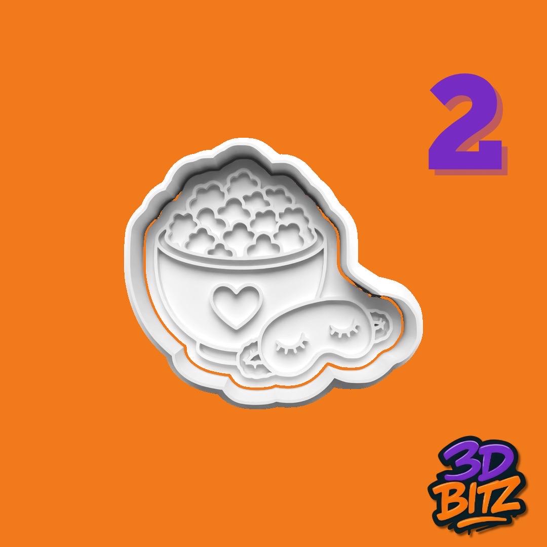 Sleepover & Pyjama Party Cookie Cutter & Embosser Set