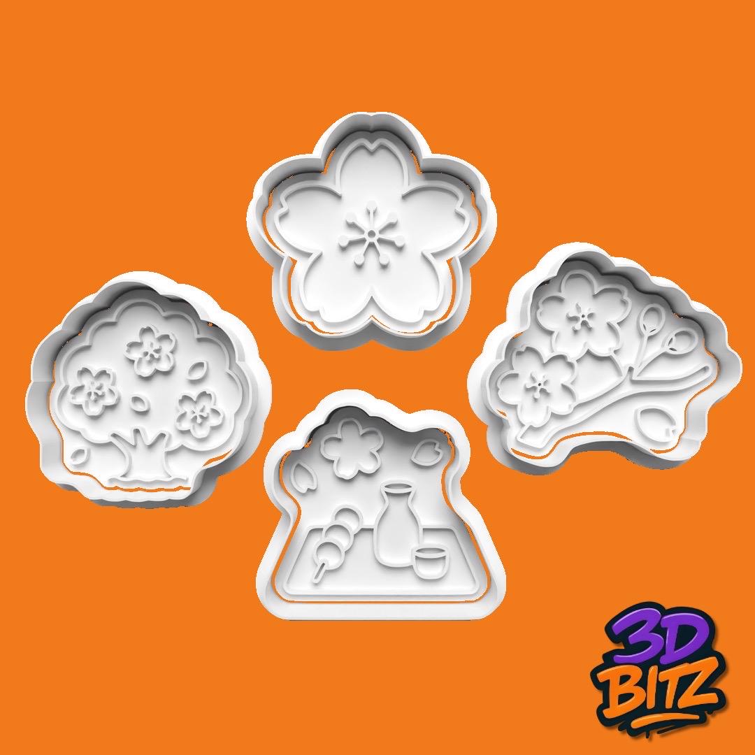 Cherry Blossom Cookie Cutter & Embosser Set