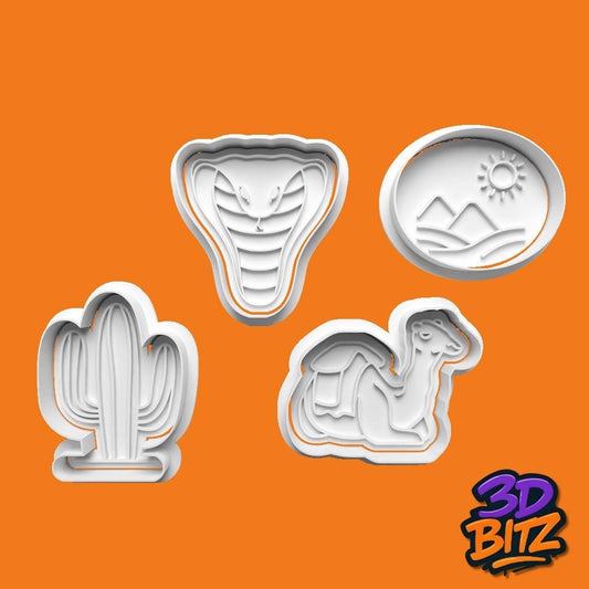 Desert Cookie Cutter & Embosser Set