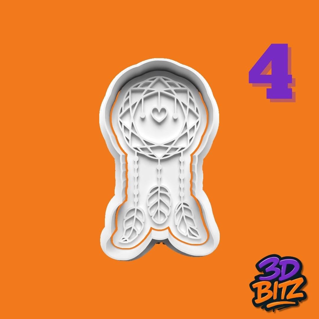 Dreamcatcher boho Cookie Cutter & Embosser Set