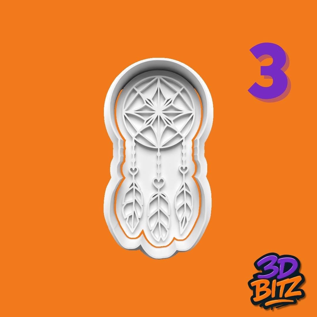 Dreamcatcher boho Cookie Cutter & Embosser Set