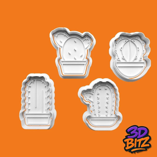 Cactus Cookie Cutter & Embosser Set
