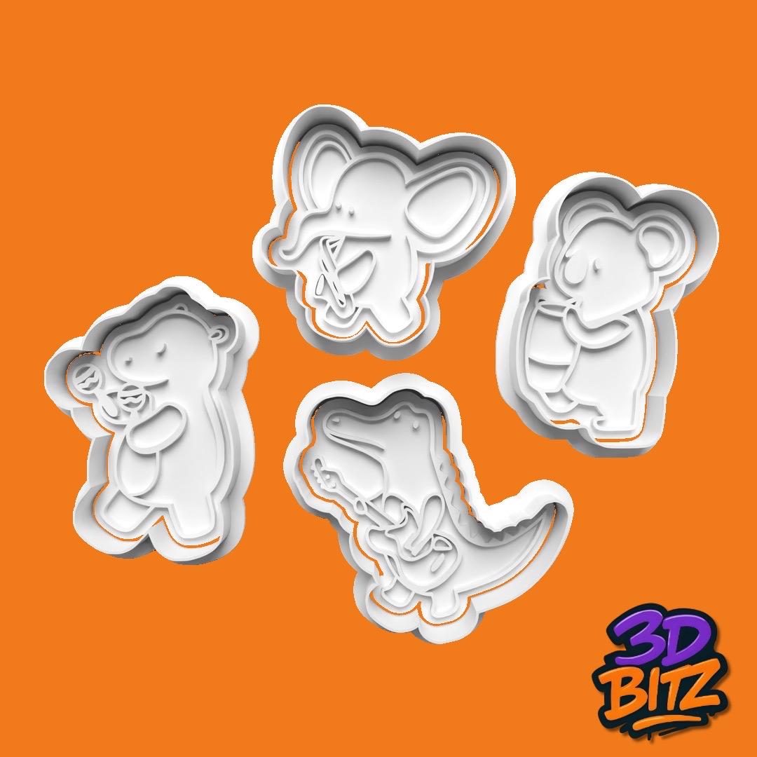 Animal Music Cookie Cutter & Embosser Set
