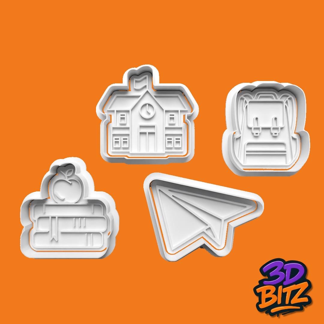 School / Teacher Cookie Cookie Cutter & Embosser Set