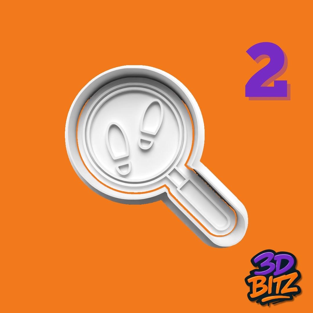 Mystery / Detective Cookie Cookie Cutter & Embosser Set