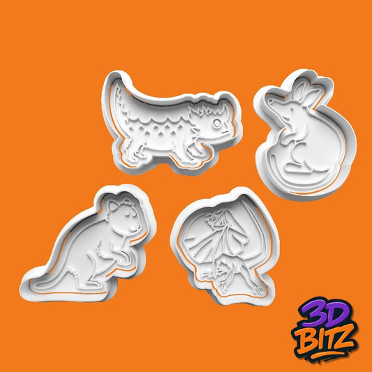 Australian Animals Cookie Cookie Cutter & Embosser Set