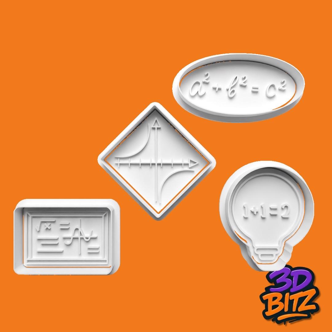 Maths Cookie Cookie Cutter & Embosser Set