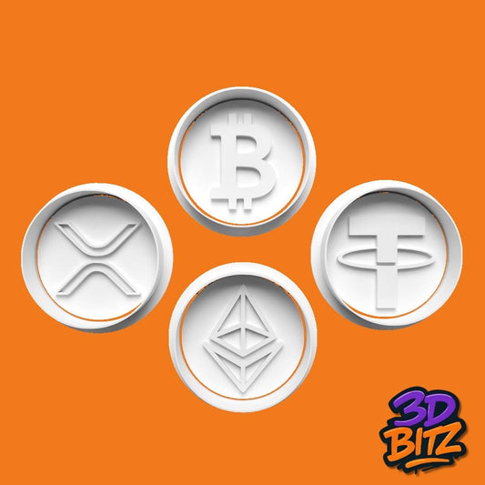 Cryptocurrency Cookie Cookie Cutter & Embosser Set