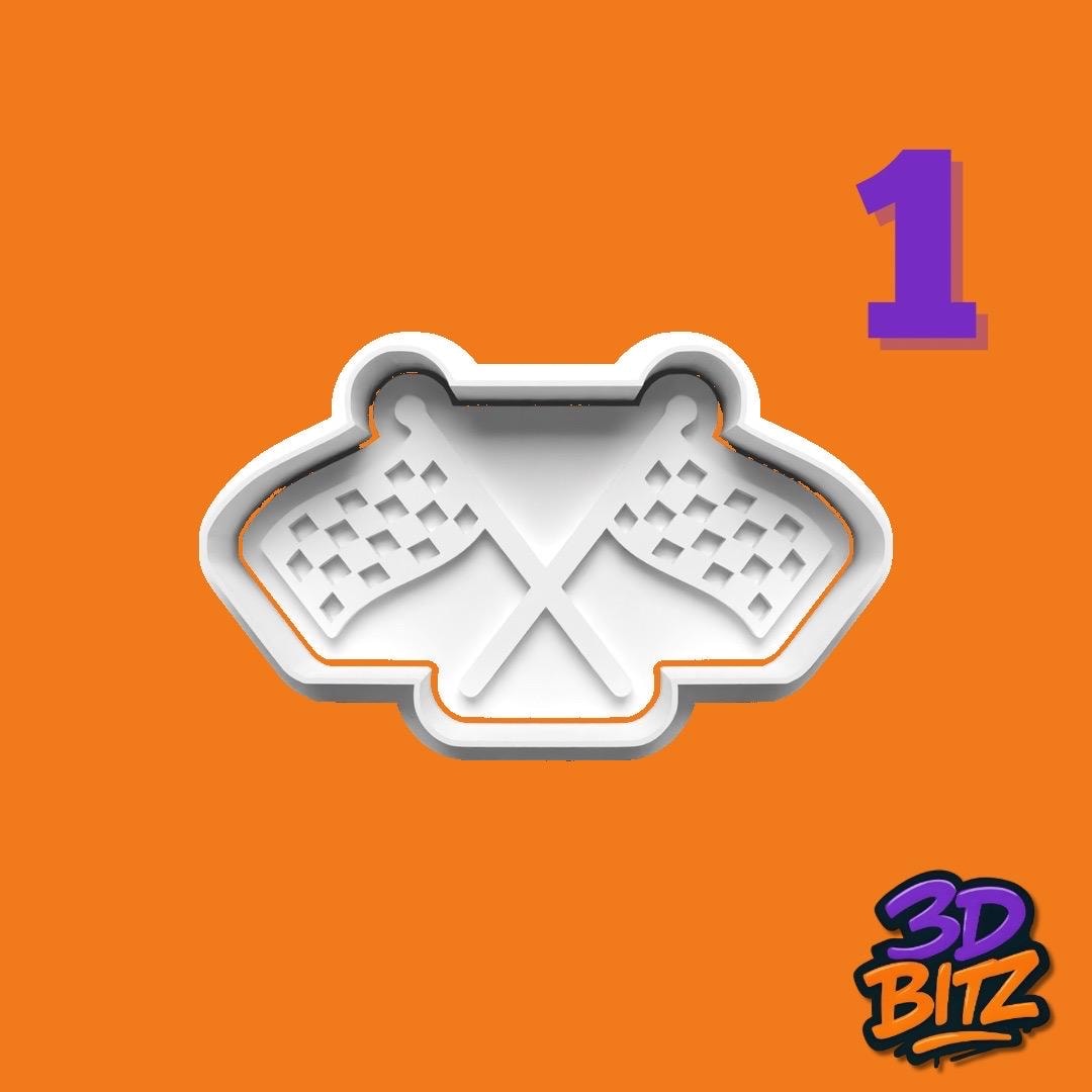 Racing Cookie Cookie Cutter & Embosser Set