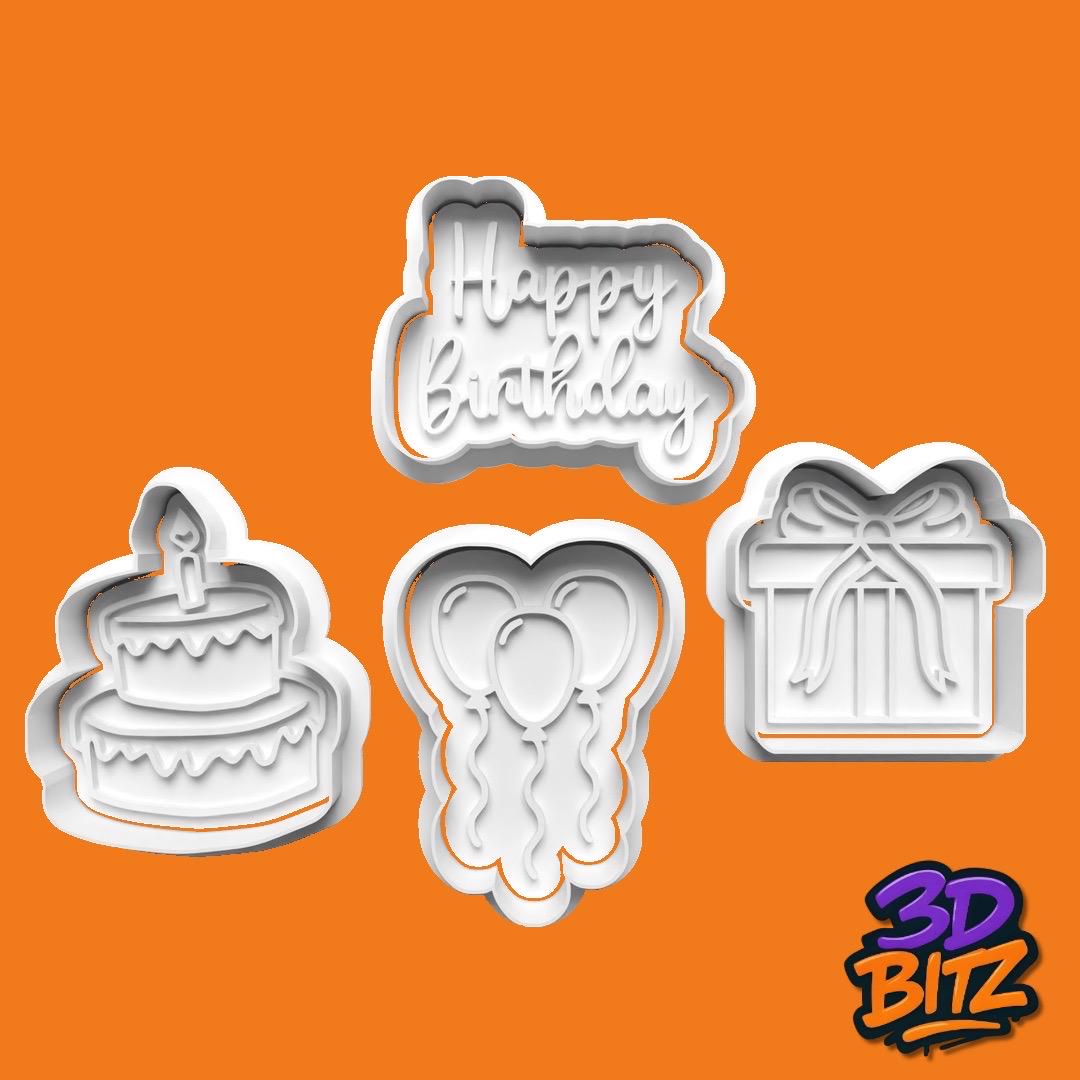 Birthday Cookie Cookie Cutter & Embosser Set