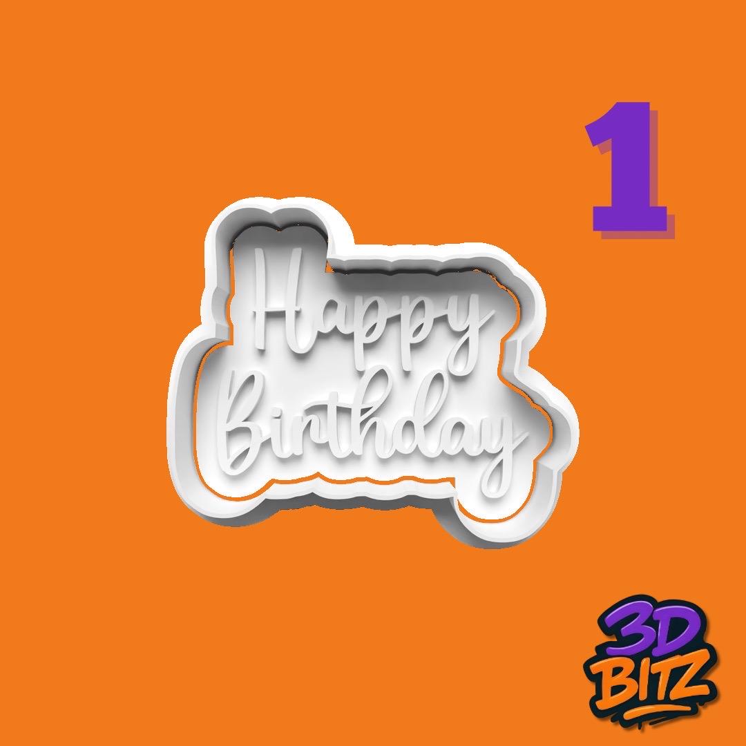 Birthday Cookie Cookie Cutter & Embosser Set