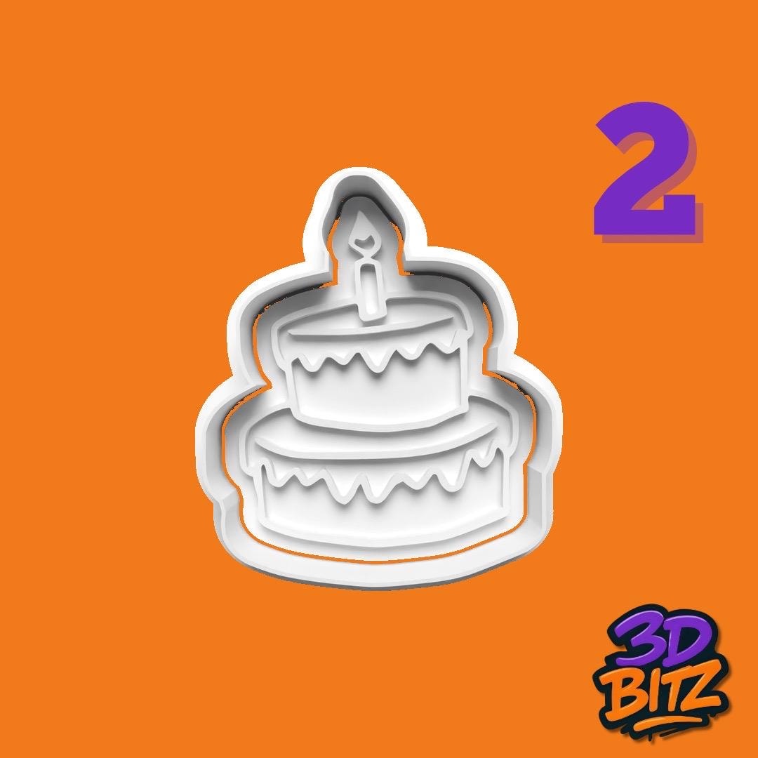 Birthday Cookie Cookie Cutter & Embosser Set
