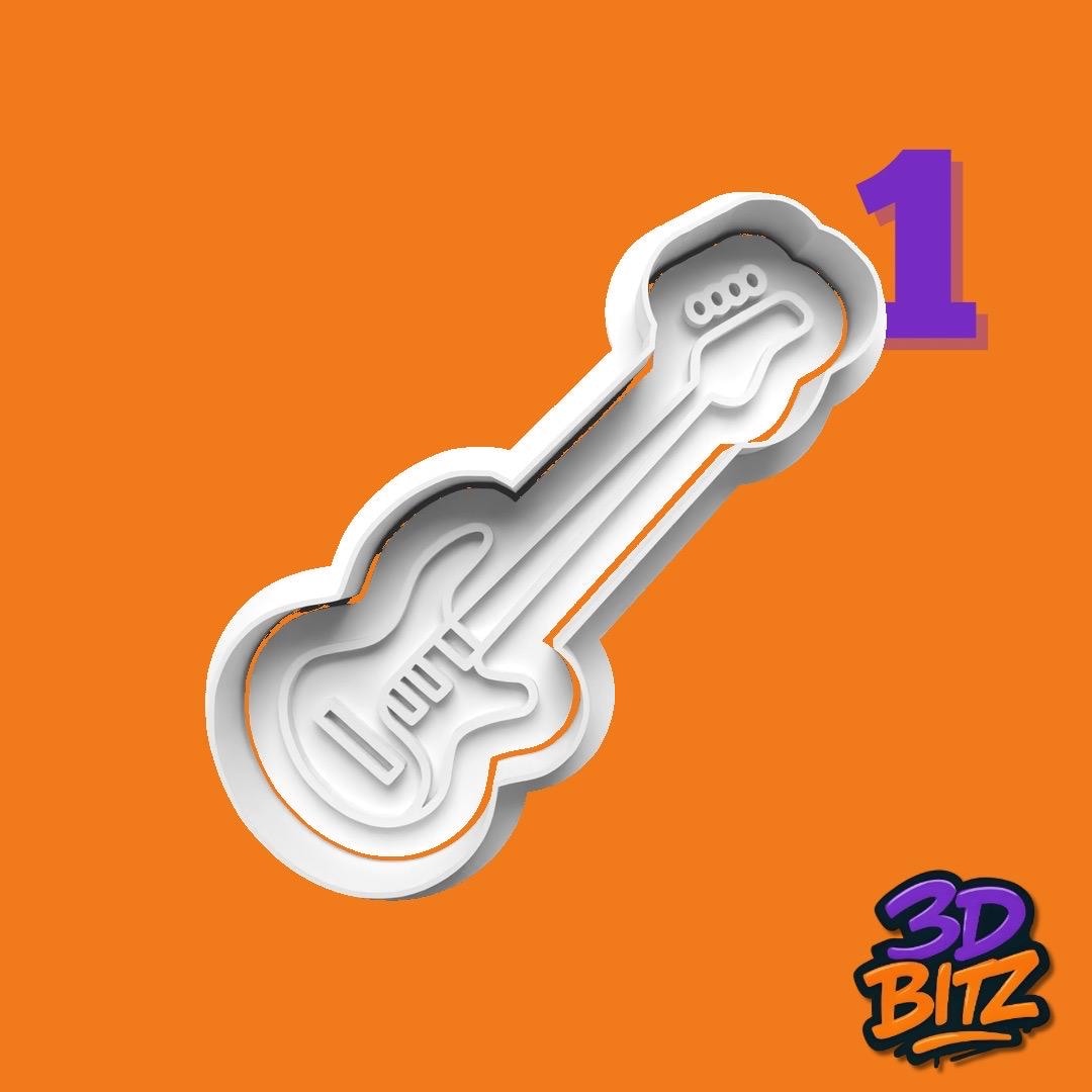 Rock Music Cookie Cookie Cutter & Embosser Set