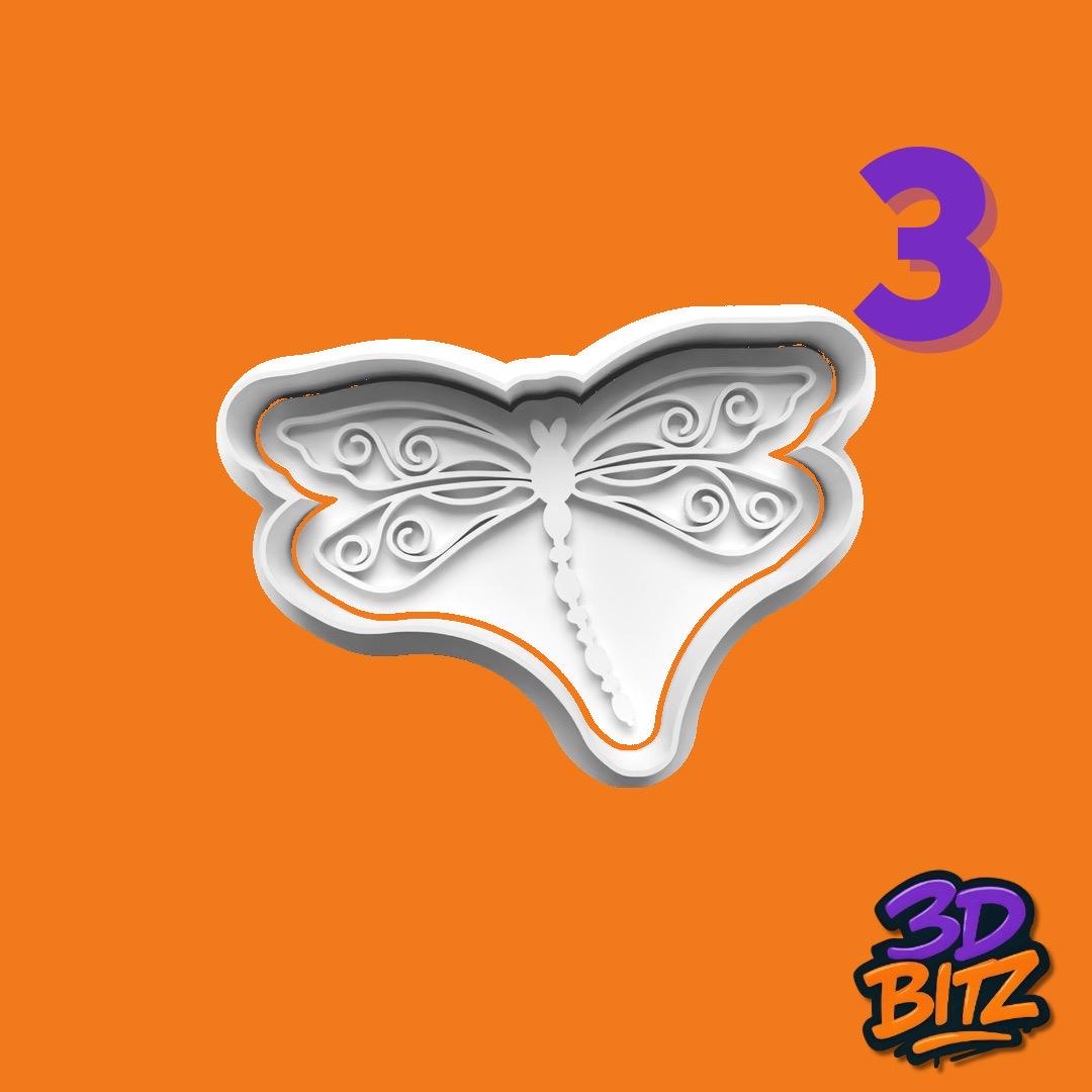 Dragonfly Cookie Cookie Cutter & Embosser Set