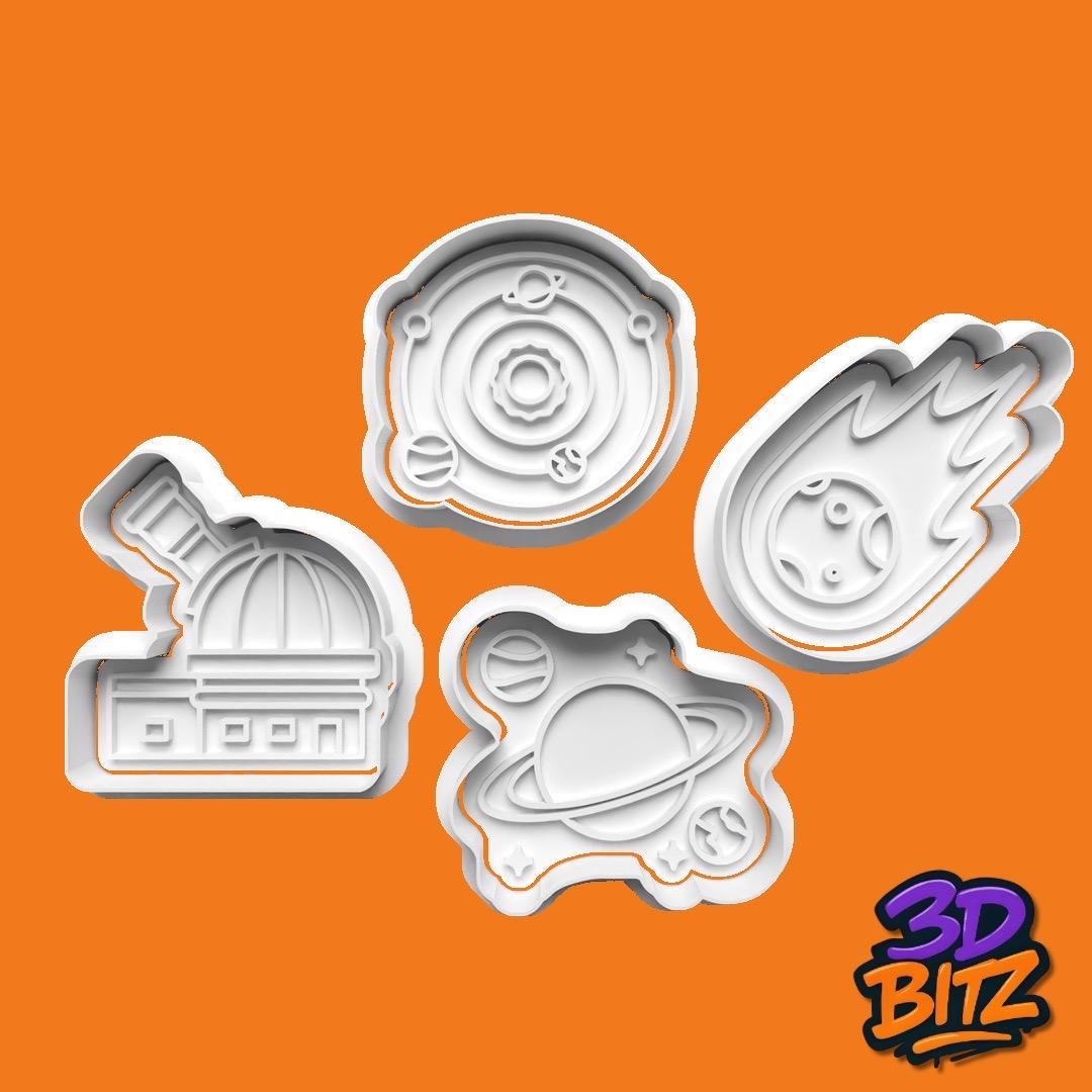 Astronomy Cookie Cookie Cutter & Embosser Set
