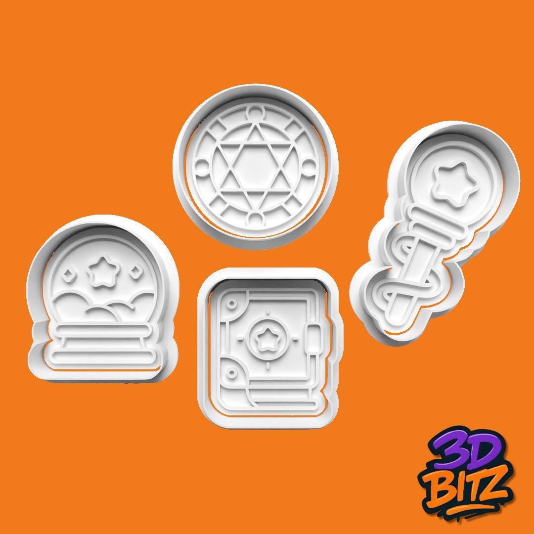 Magic & Wizard Cookie Cutter and Embosser Set Cookie Cutter & Embosser Set