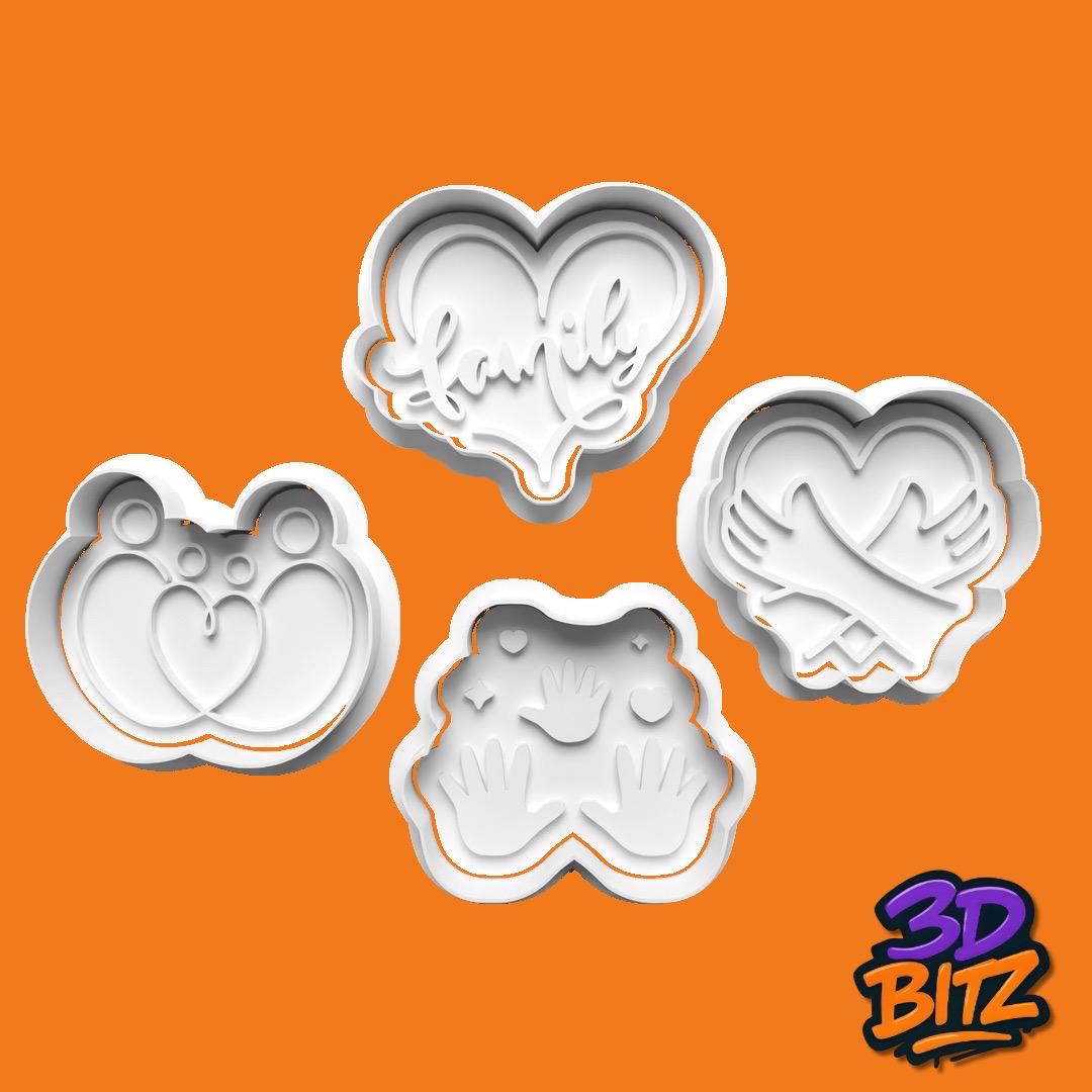 Family Cookie Cookie Cutter & Embosser Set